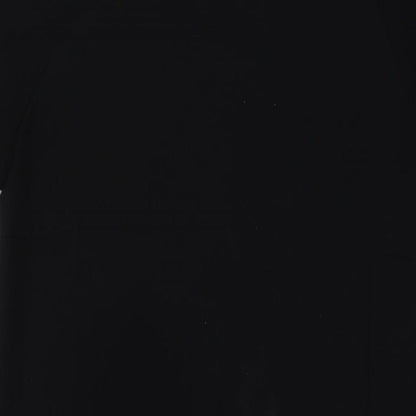 NEXT Womens Black Polyester A-Line Size 12 Round Neck Zip