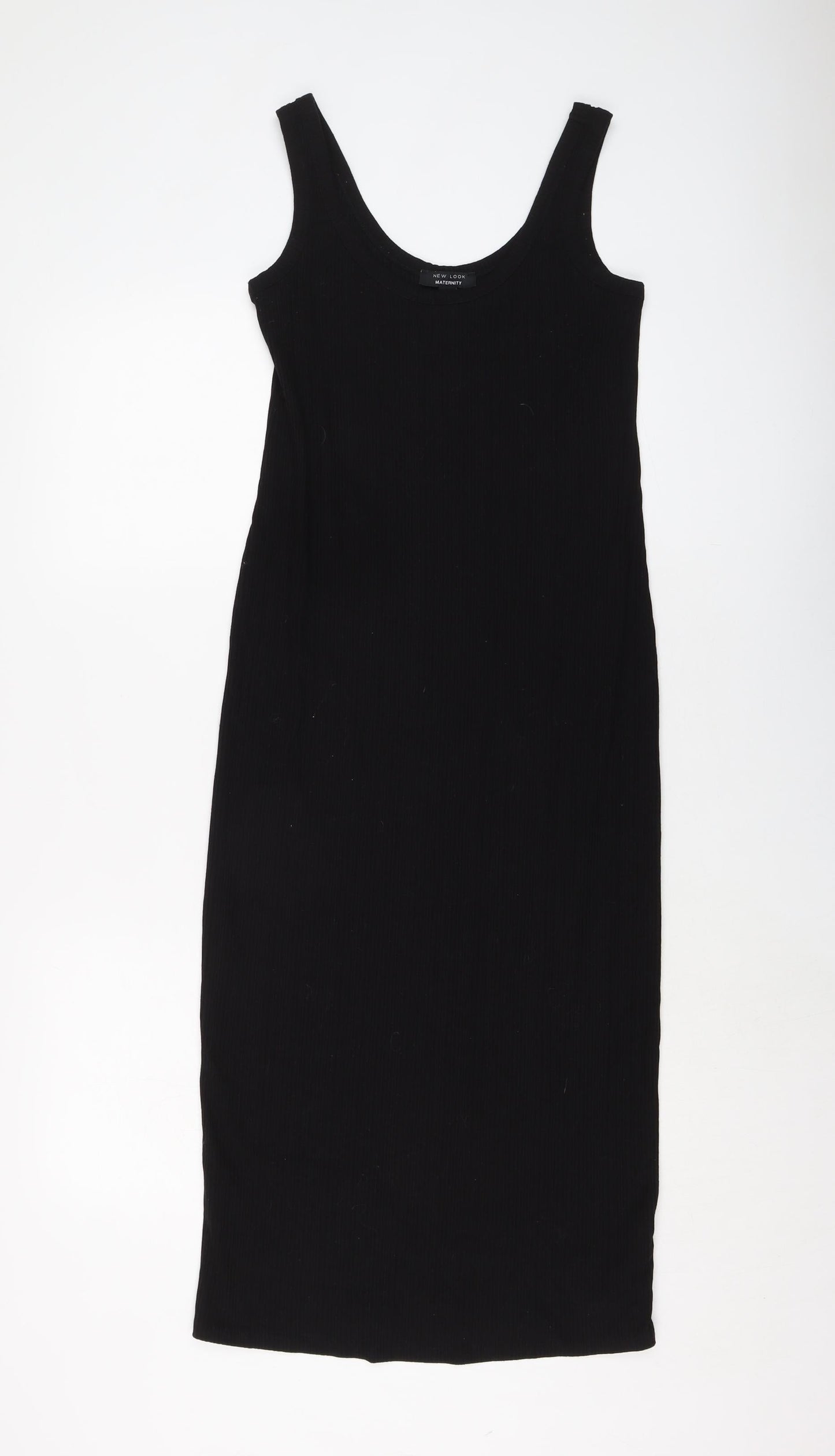 New Look Womens Black Polyester Bodycon Size 10 Round Neck Pullover