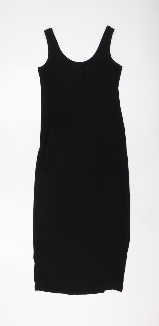 New Look Womens Black Polyester Bodycon Size 10 Round Neck Pullover