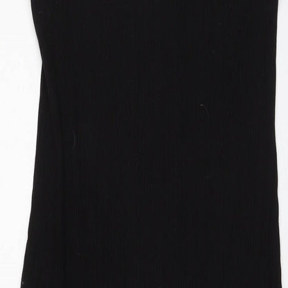 New Look Womens Black Polyester Bodycon Size 10 Round Neck Pullover