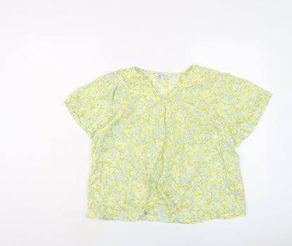 Womens UK Size 8 NEXT Yellow Basic Blouse