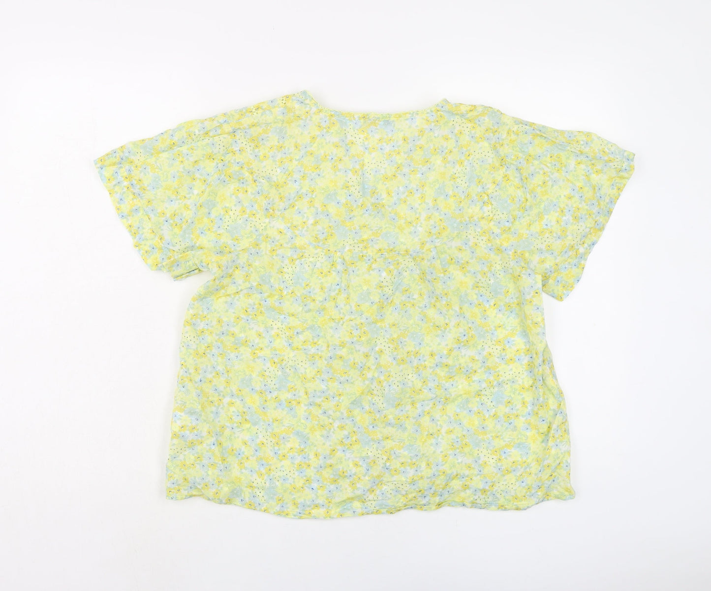 Womens UK Size 8 NEXT Yellow Basic Blouse