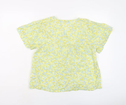 Womens UK Size 8 NEXT Yellow Basic Blouse