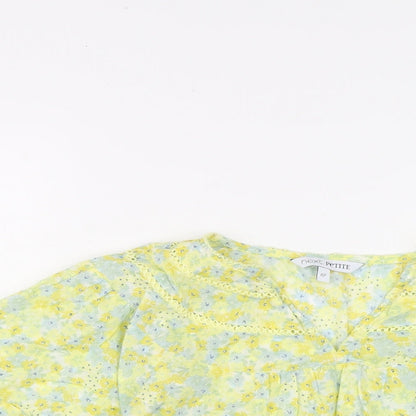 Womens UK Size 8 NEXT Yellow Basic Blouse