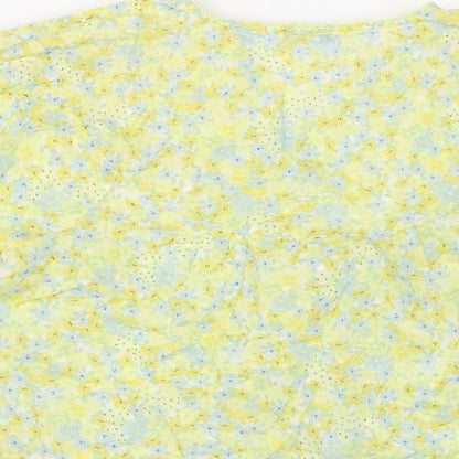 Womens UK Size 8 NEXT Yellow Basic Blouse