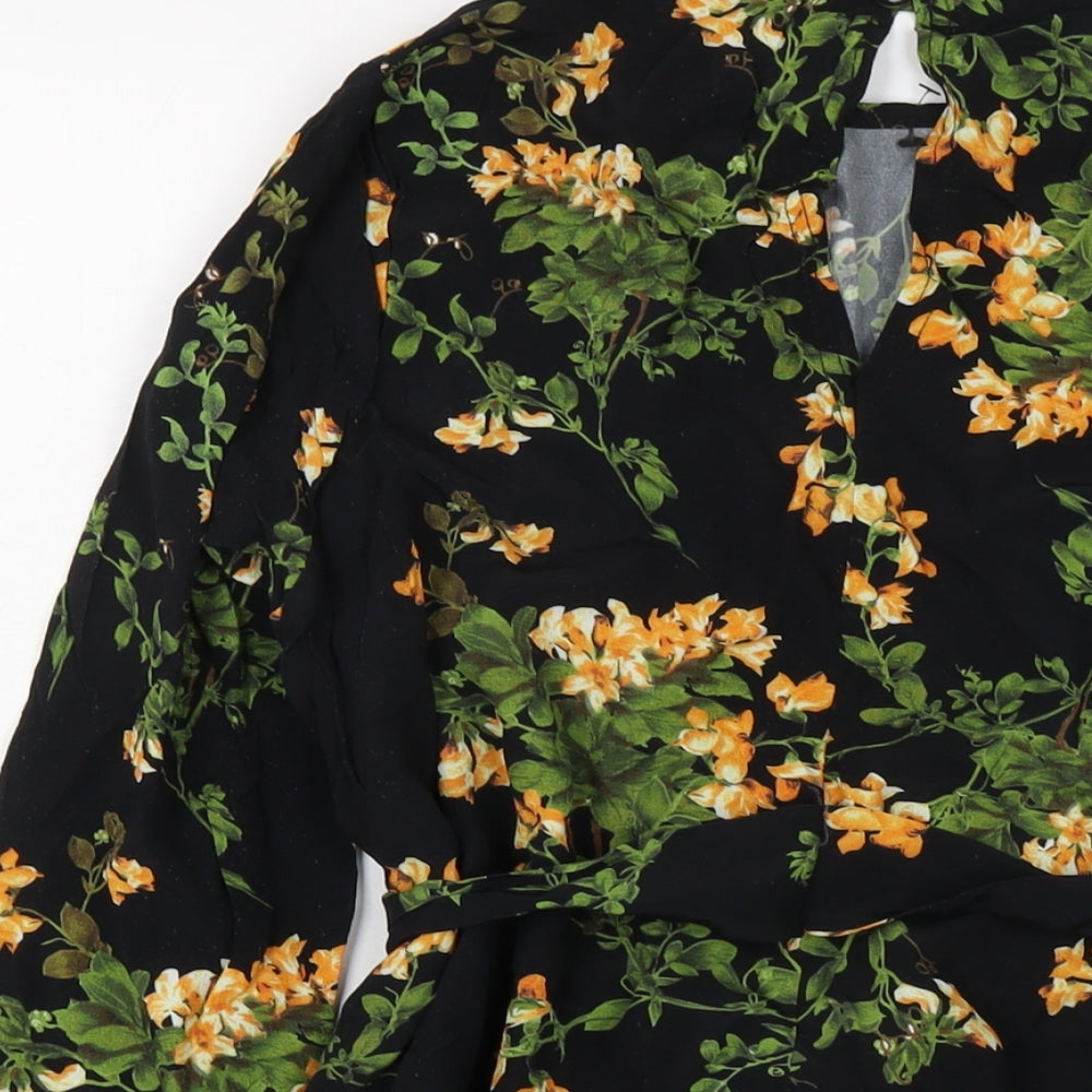 Womens UK Size 8 Missguided Black Basic Blouse