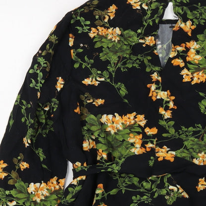 Womens UK Size 8 Missguided Black Basic Blouse