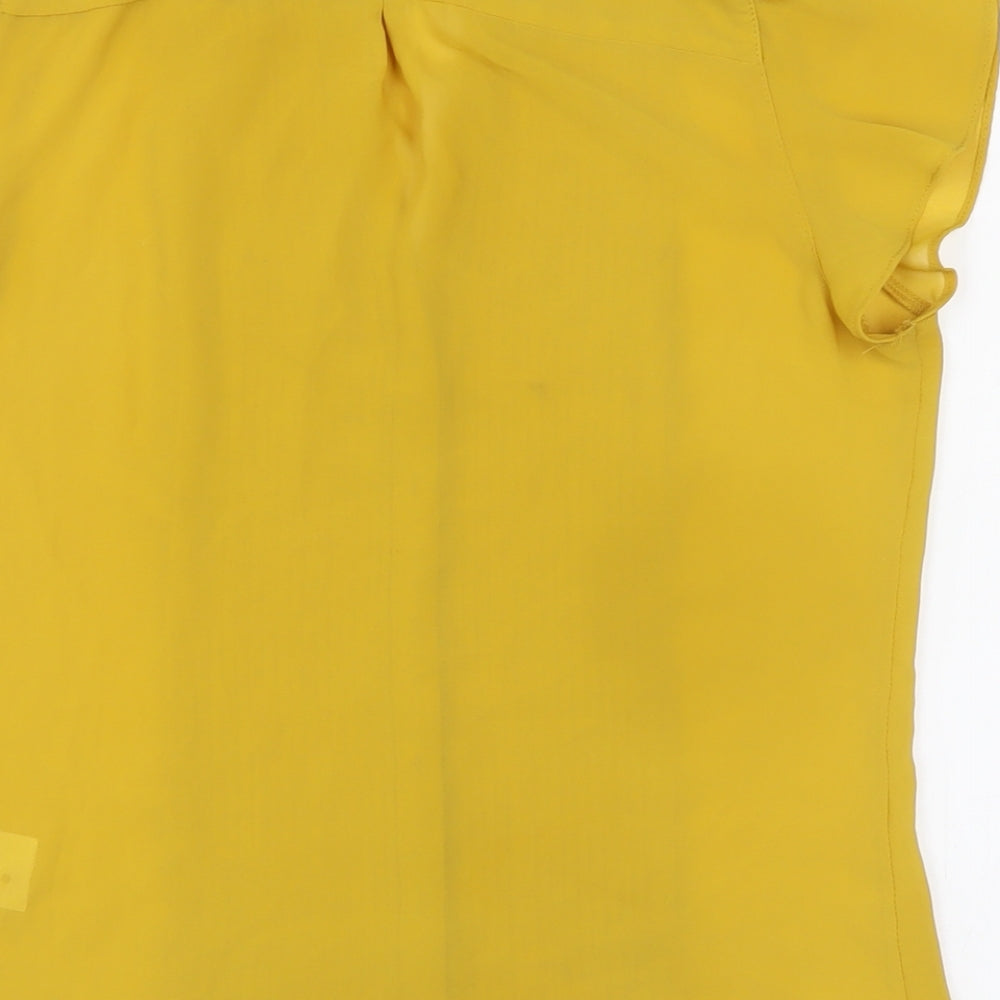 Womens UK Size 6 H&M Yellow Basic Blouse
