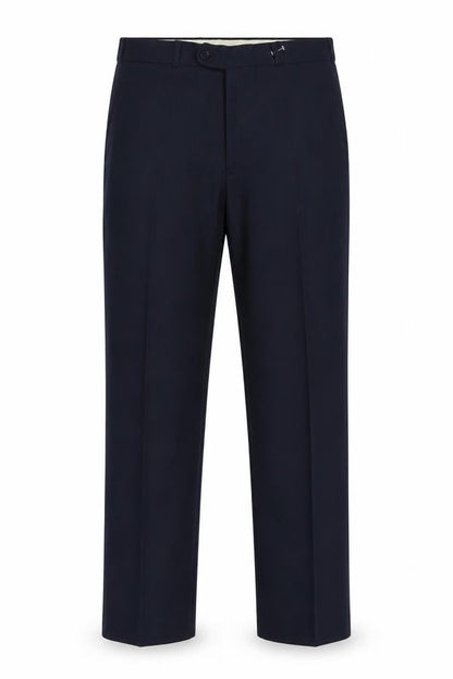 Classics Mens Blue Polyester Trousers Size 34 in L31 in Regular Button