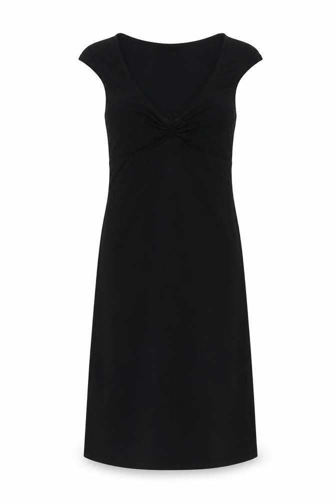 River Island Womens Black Acetate A-Line Size 10 V-Neck Pullover