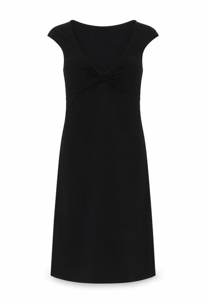 River Island Womens Black Acetate A-Line Size 10 V-Neck Pullover