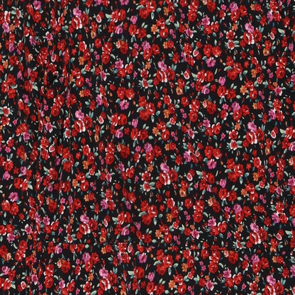 Oasis Womens Multicoloured Floral Polyester A-Line Size M Mock Neck Button