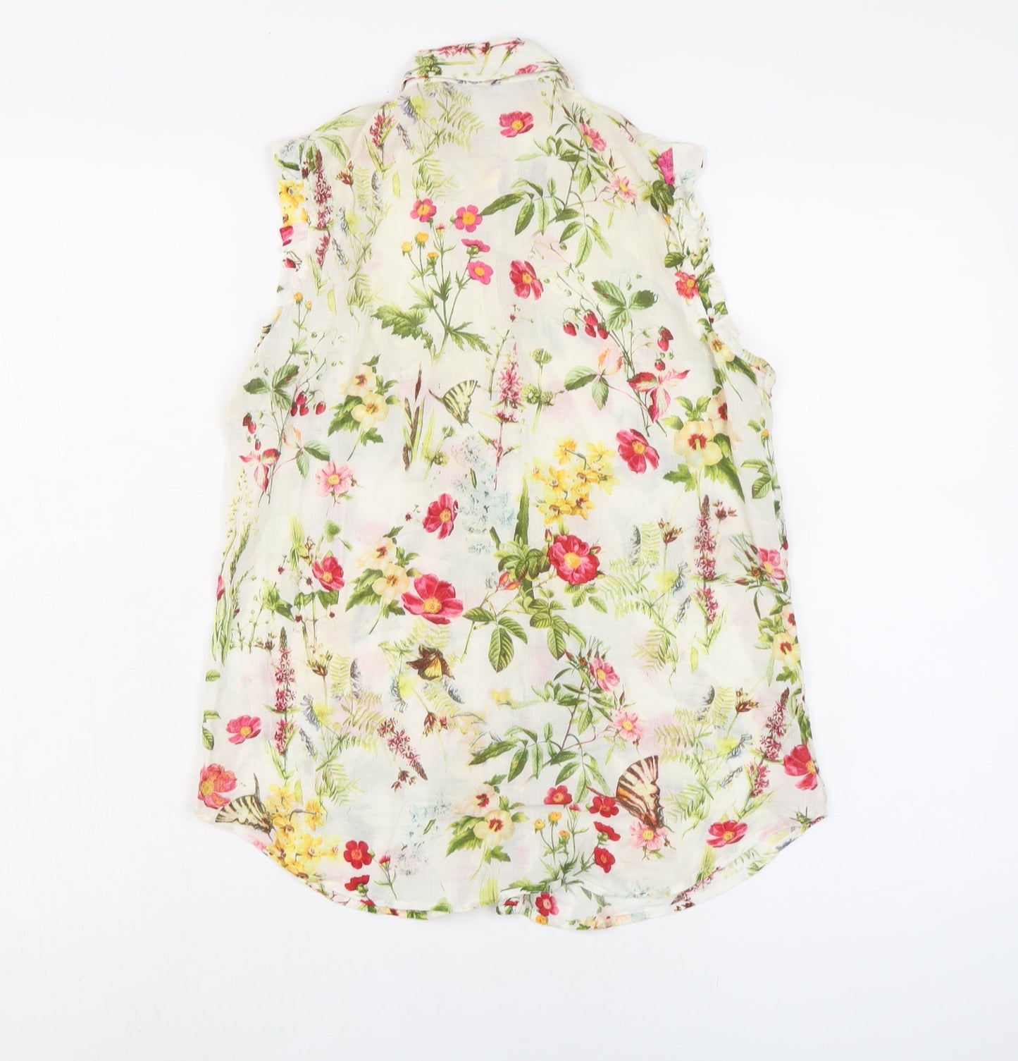 Womens UK Size XS Zara Multicoloured Basic Blouse