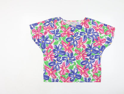 Womens UK Size M Para Multicoloured Basic T-Shirt