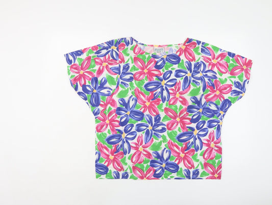 Womens UK Size M Para Multicoloured Basic T-Shirt