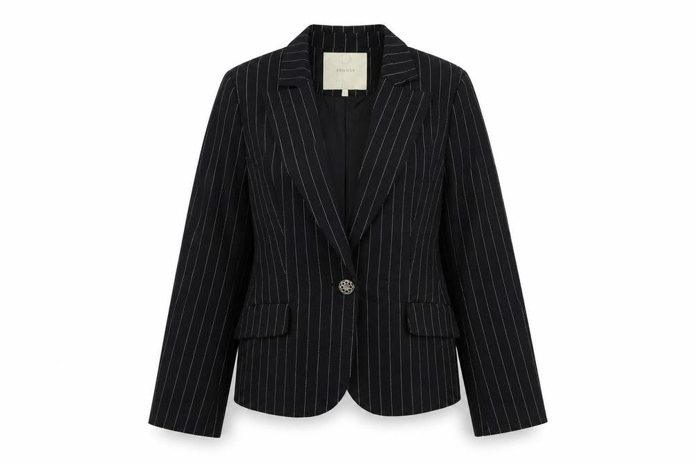 Womens UK Size L Fransa Regular Black Suit Jacket