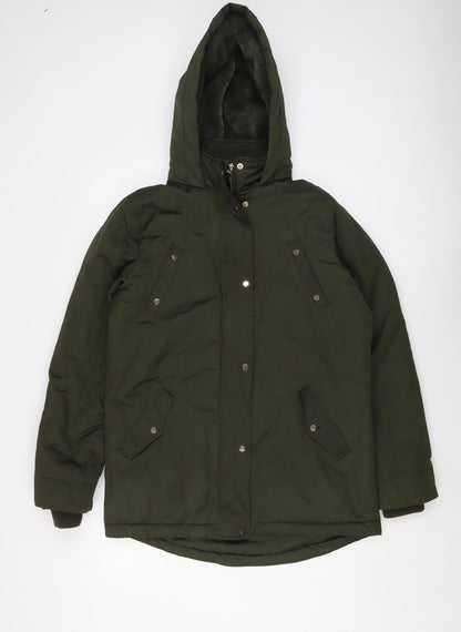 M&Co Girls Green Jacket Size 14 Years Zip