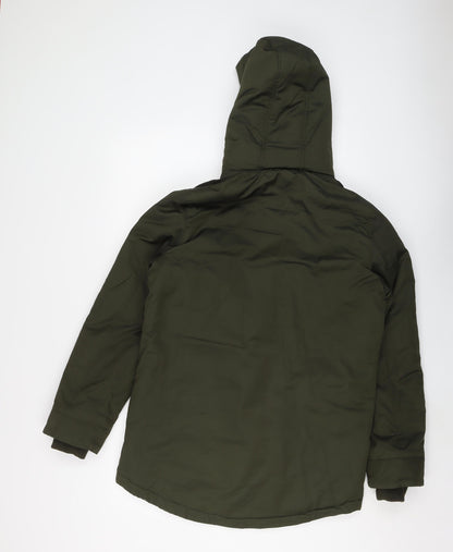 M&Co Girls Green Jacket Size 14 Years Zip