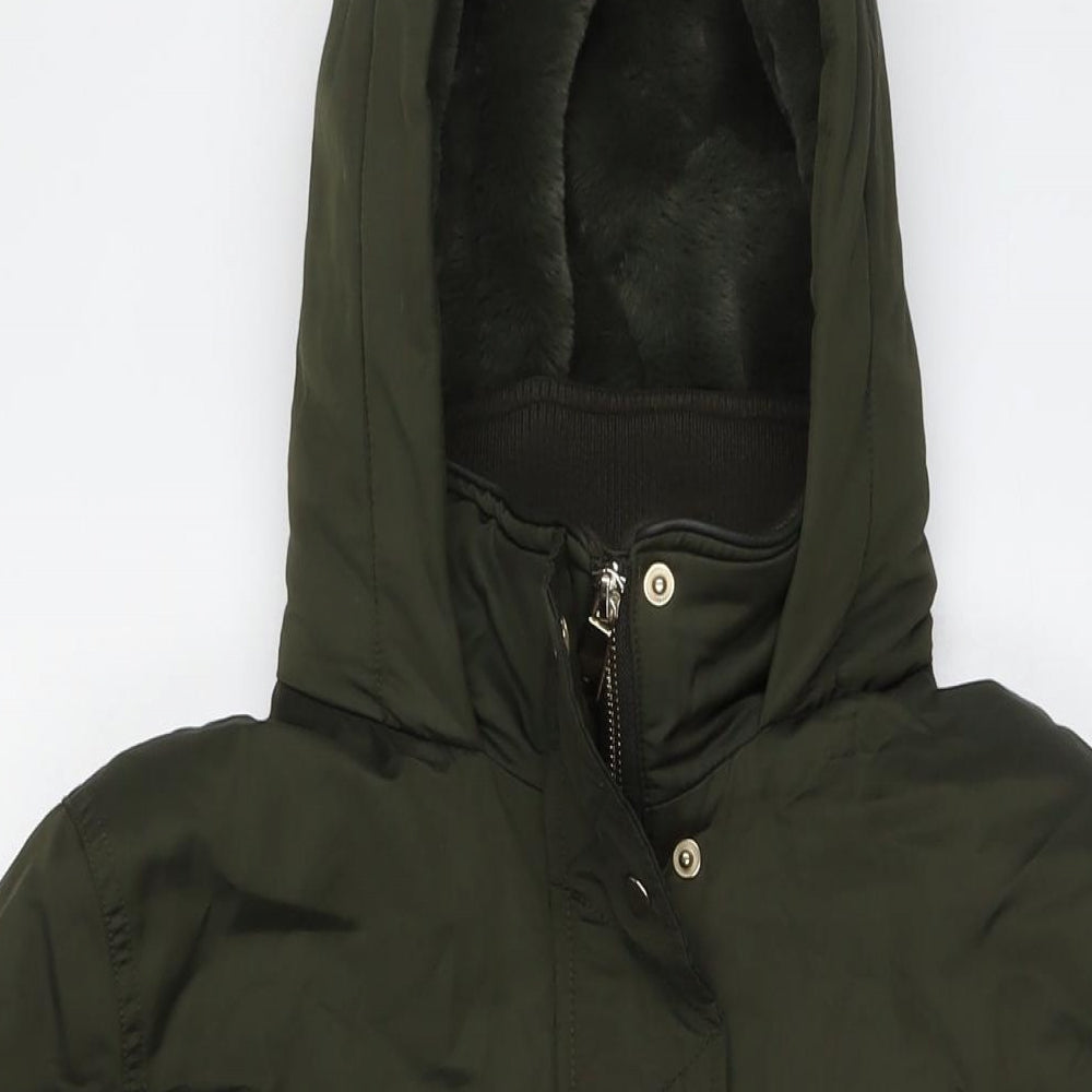 M&Co Girls Green Jacket Size 14 Years Zip