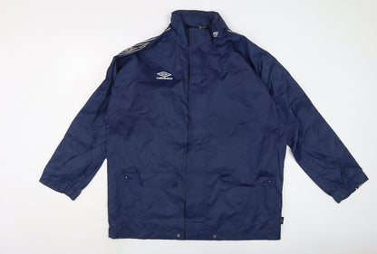 Mens UK Size S Umbro Blue Rain Coat