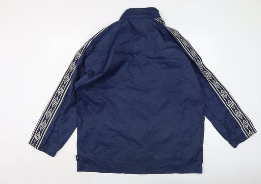 Mens UK Size S Umbro Blue Rain Coat