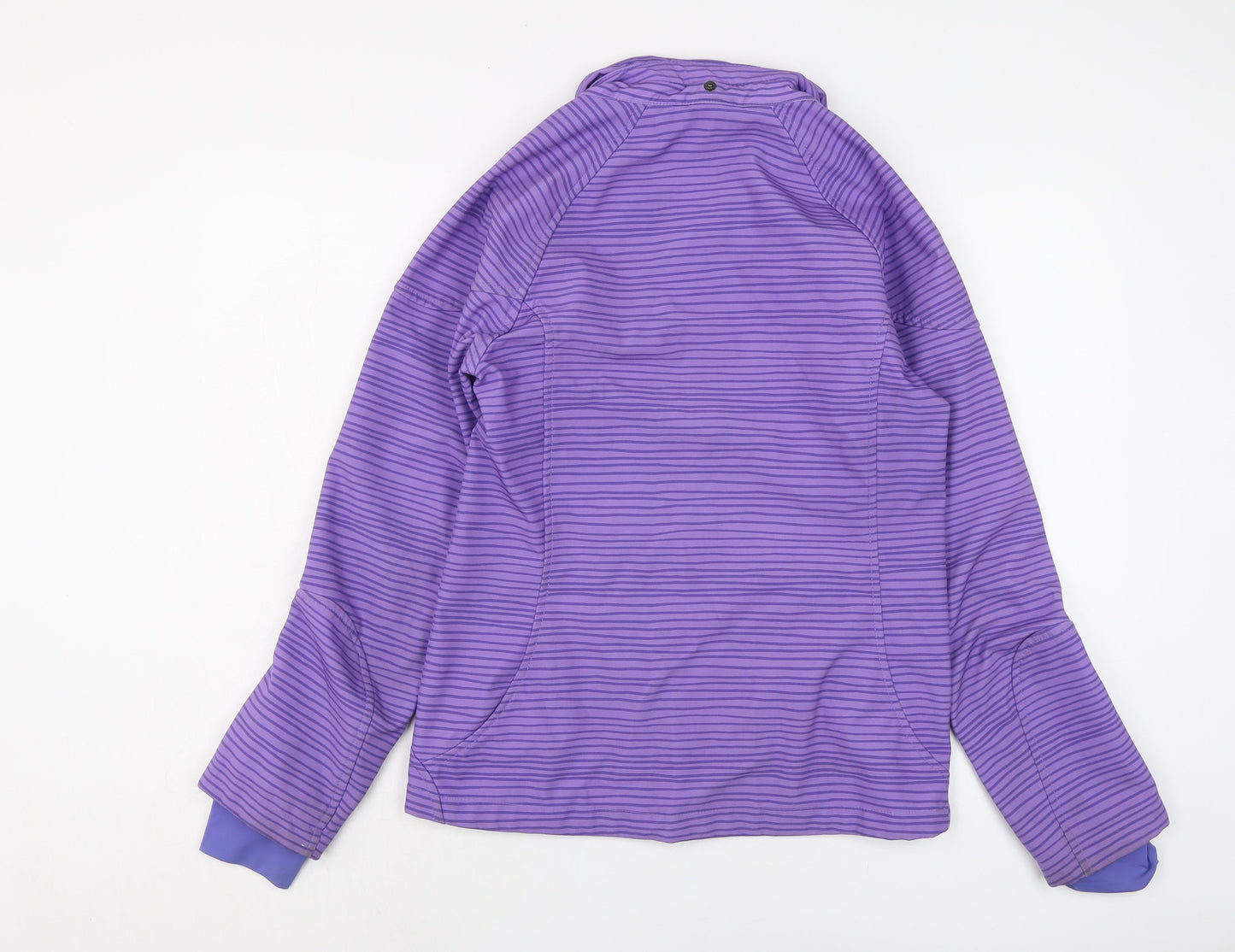 H&M Girls Purple Striped Jacket Size 14 Years Zip
