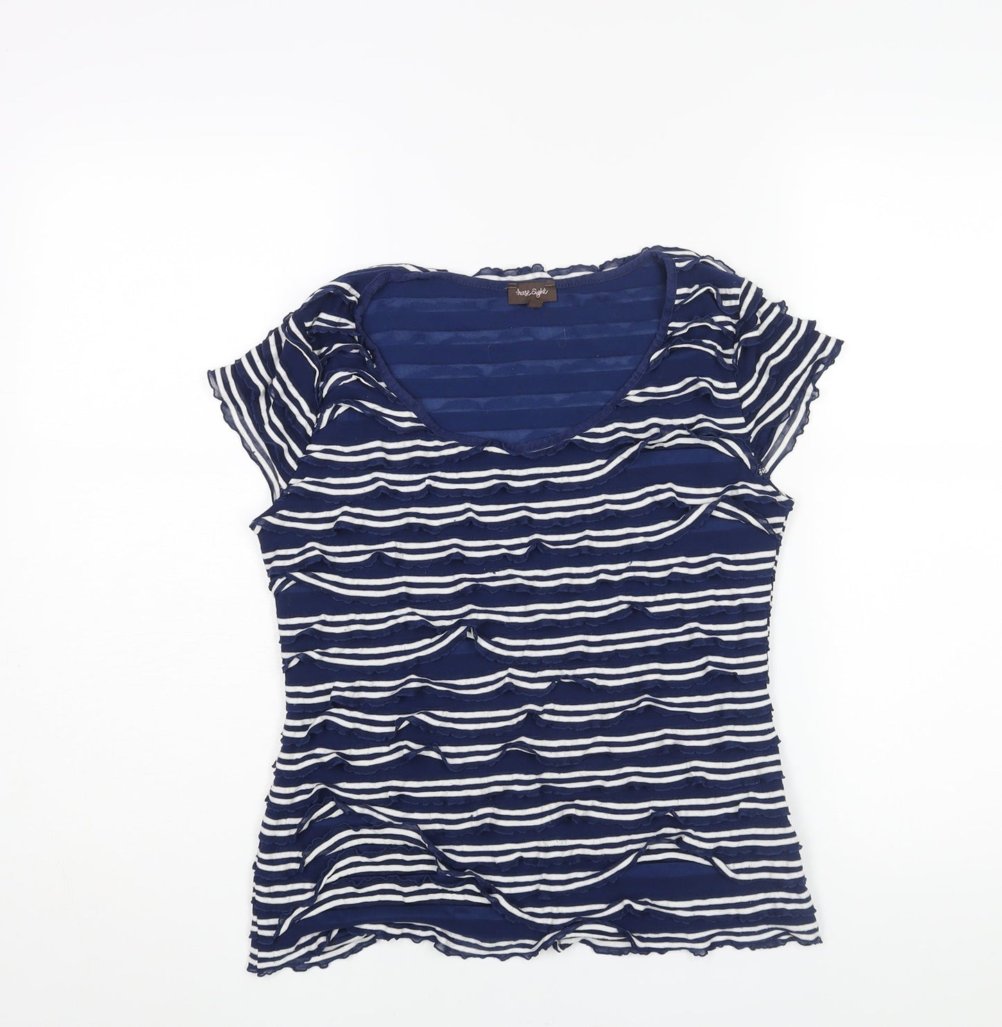 Womens UK Size 10 Phase Eight Blue Basic Blouse