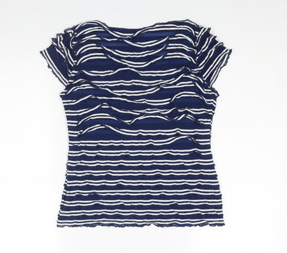 Womens UK Size 10 Phase Eight Blue Basic Blouse