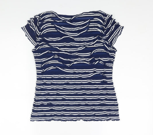 Womens UK Size 10 Phase Eight Blue Basic Blouse