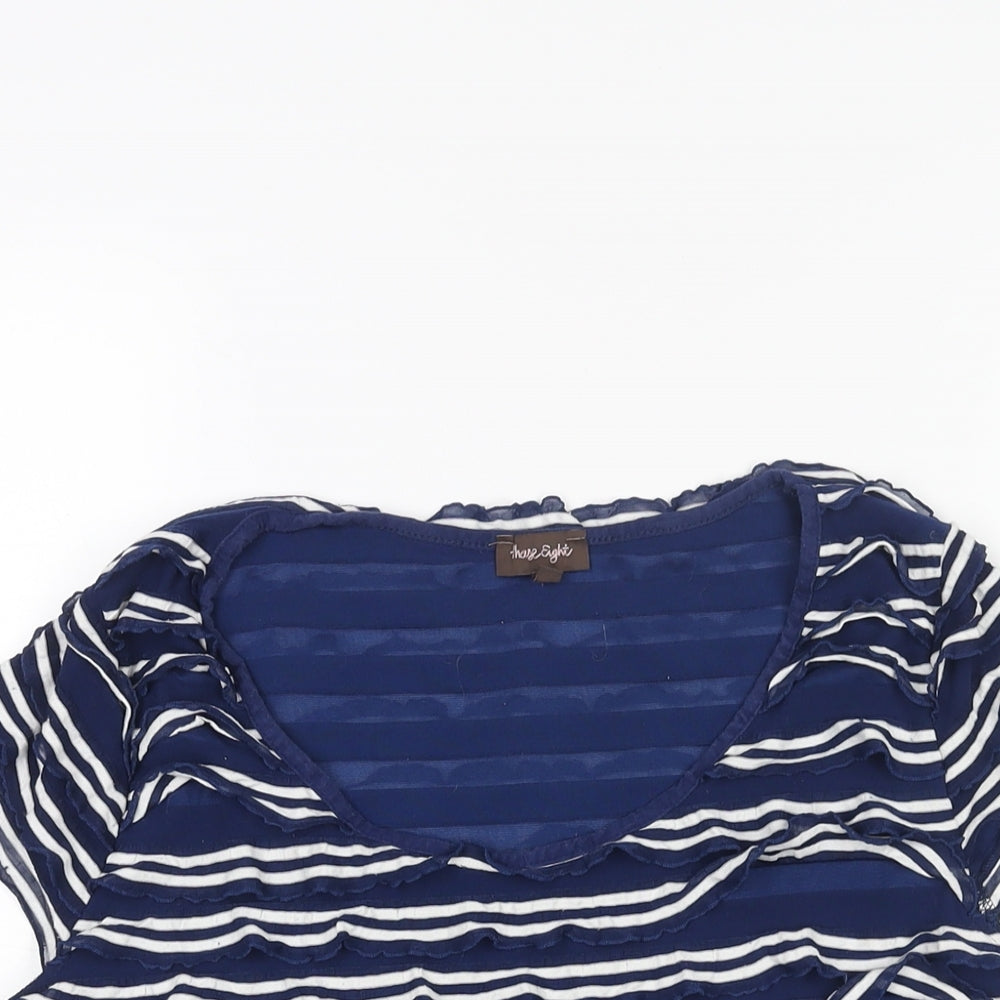 Womens UK Size 10 Phase Eight Blue Basic Blouse
