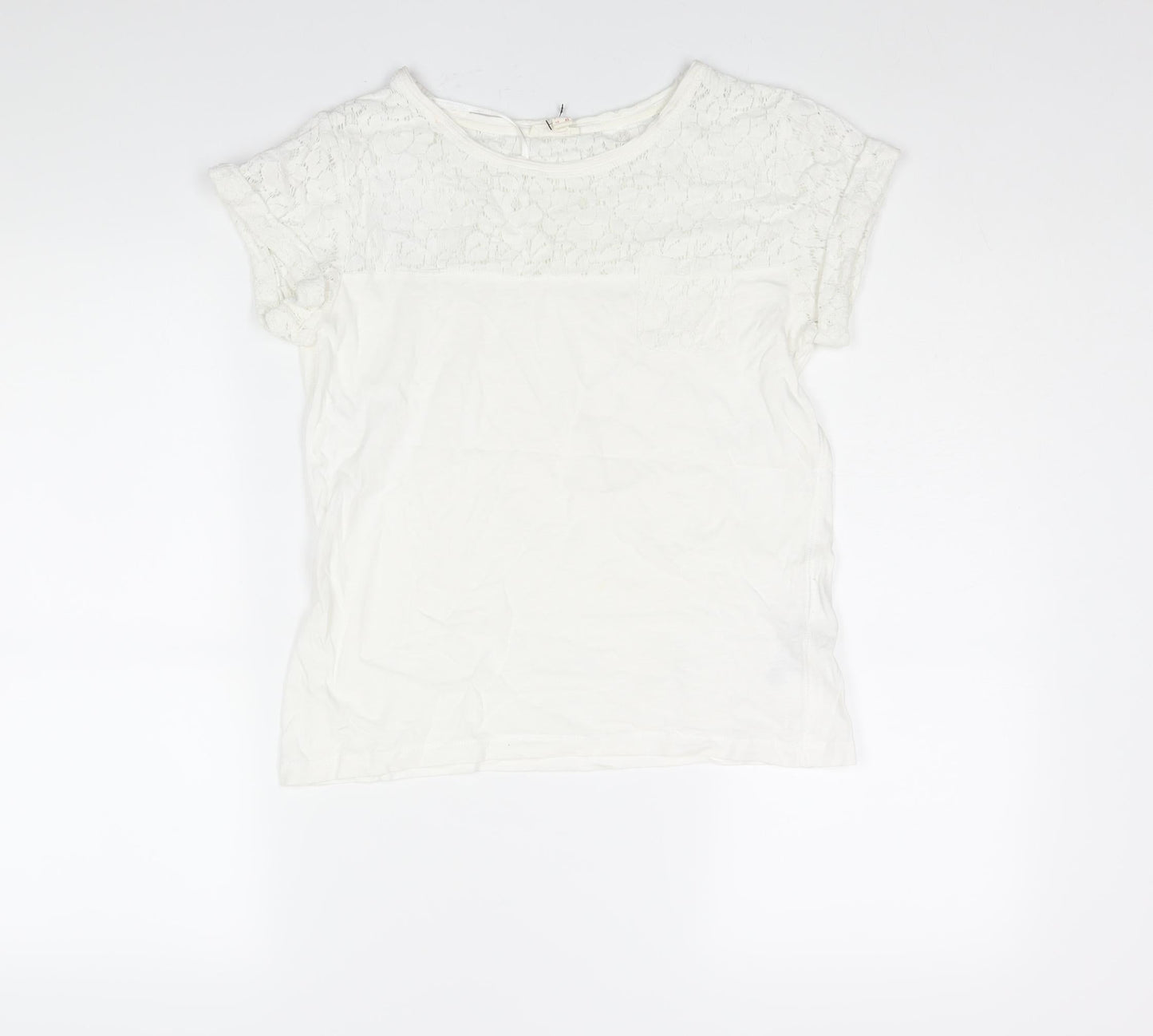 Womens UK Size XS Esprit White Basic Blouse