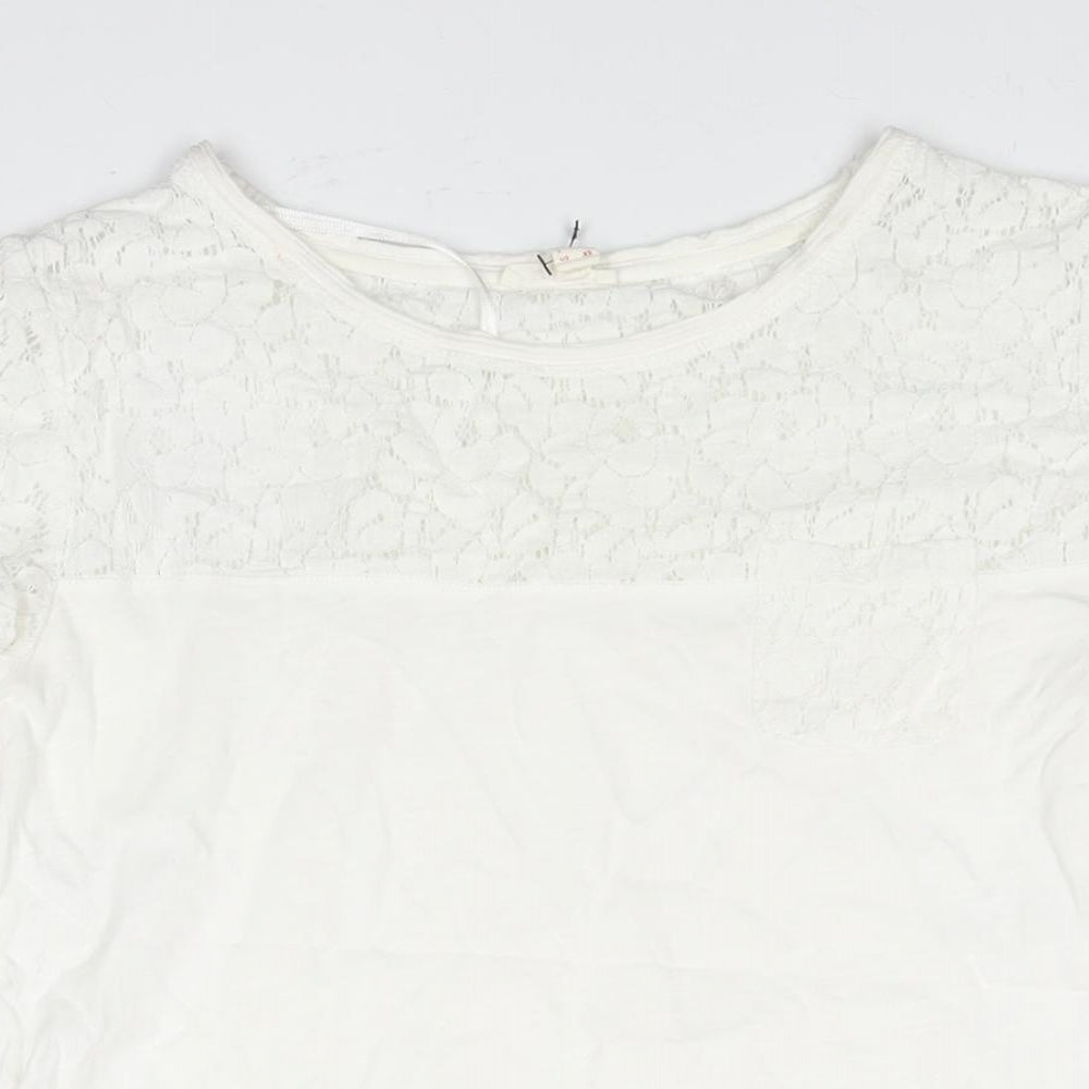 Womens UK Size XS Esprit White Basic Blouse