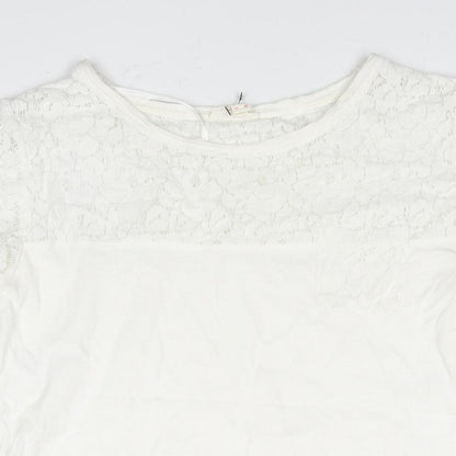 Womens UK Size XS Esprit White Basic Blouse