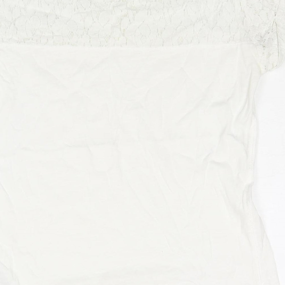 Womens UK Size XS Esprit White Basic Blouse