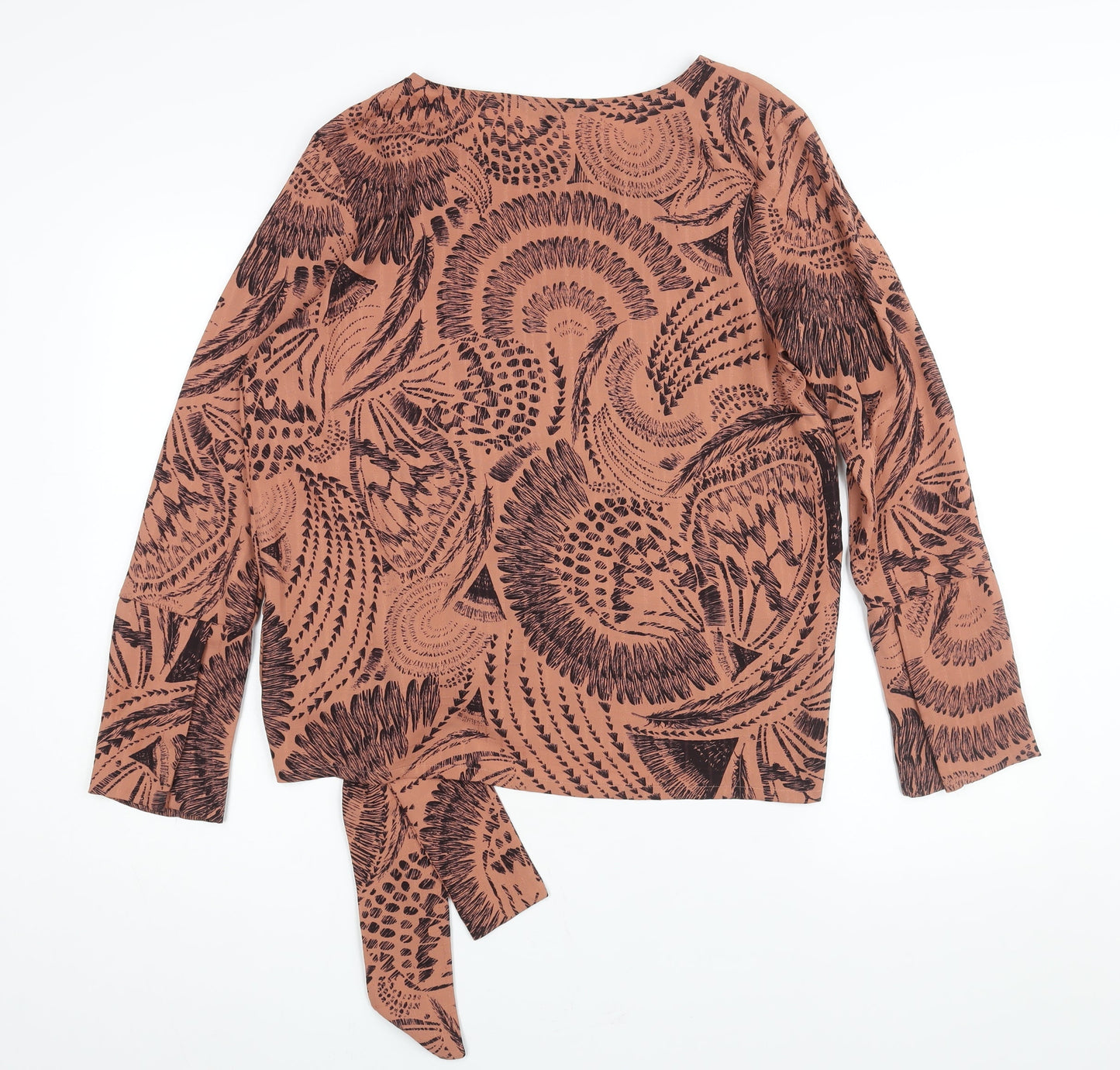 Womens UK Size 14 NEXT Brown Basic Blouse
