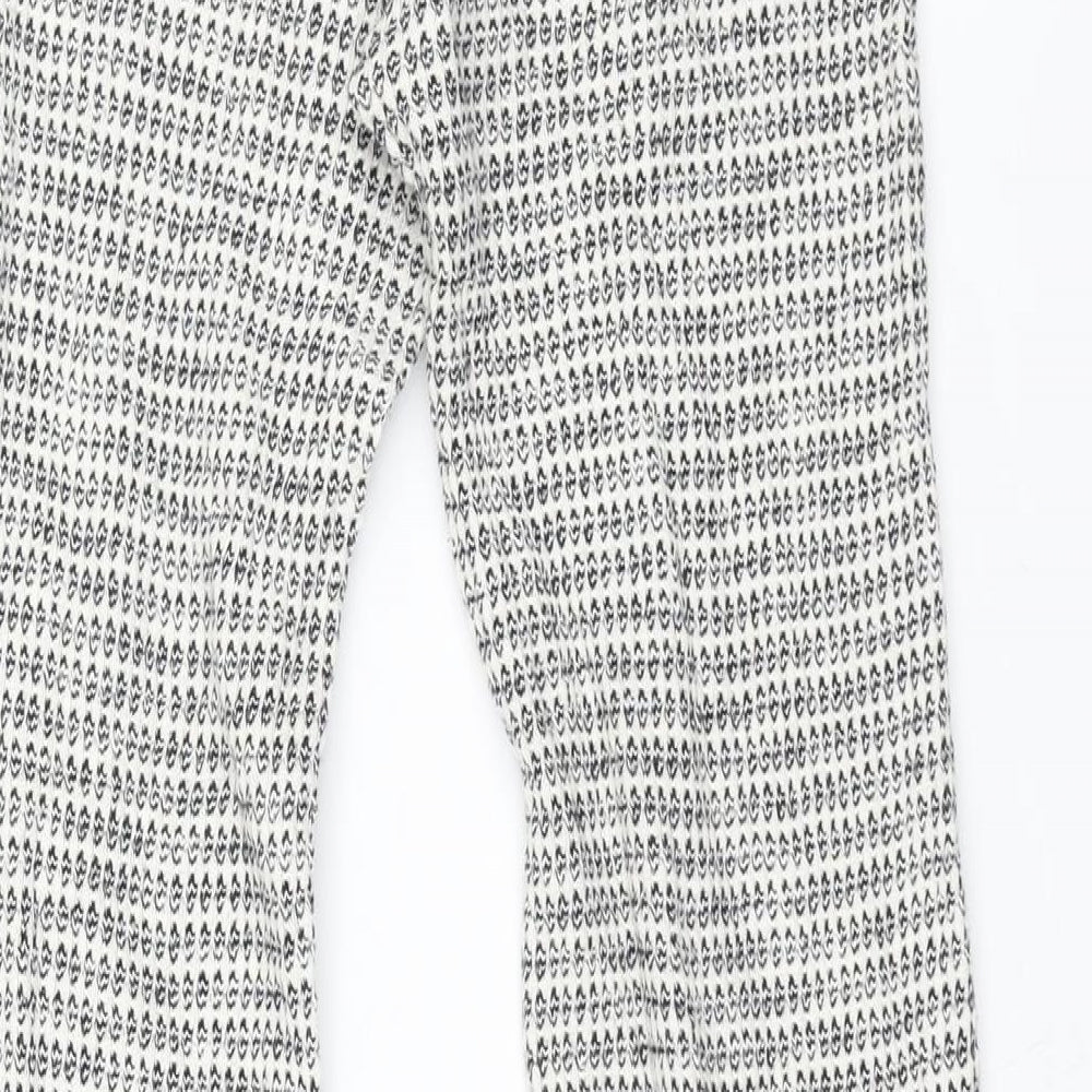 Womens UK Size M Zara Regular Fit  White Trousers