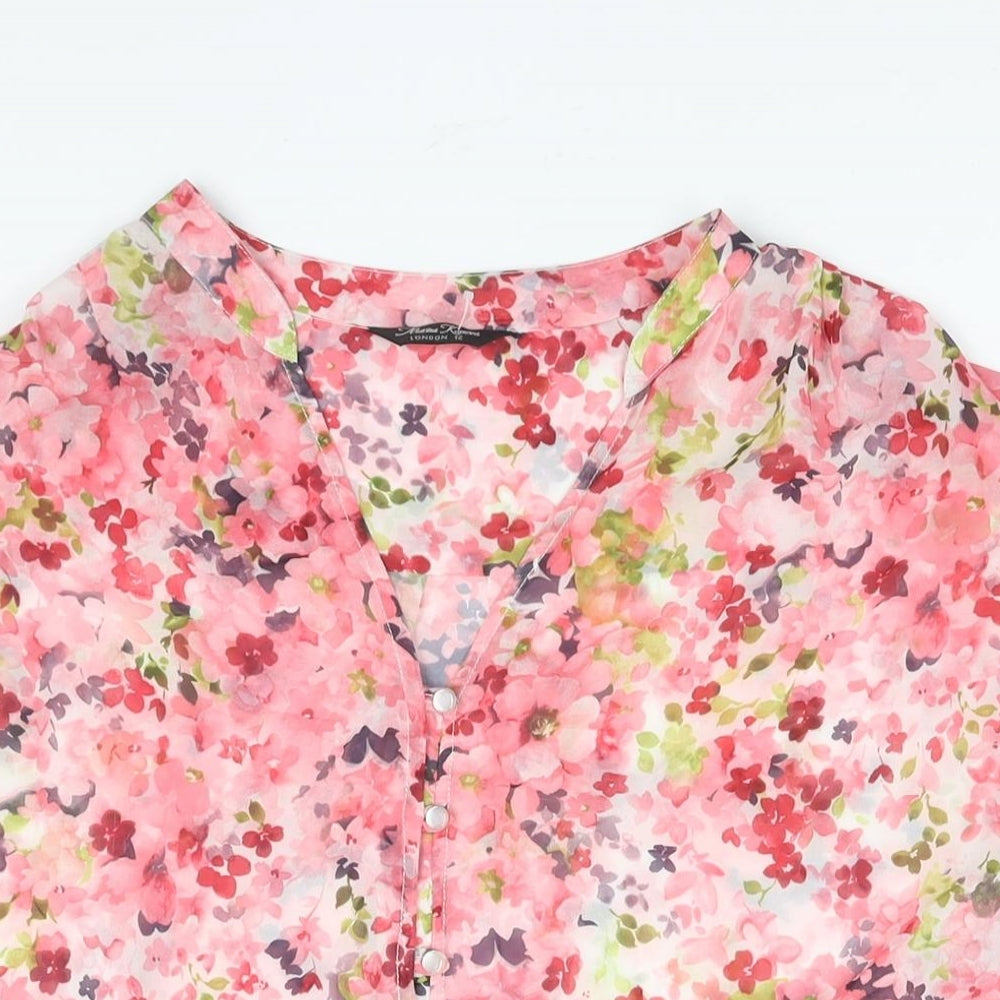 Womens UK Size 12 Marina Kaneva Pink Basic Blouse