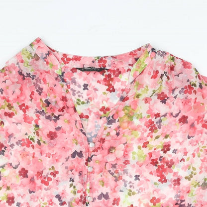 Womens UK Size 12 Marina Kaneva Pink Basic Blouse