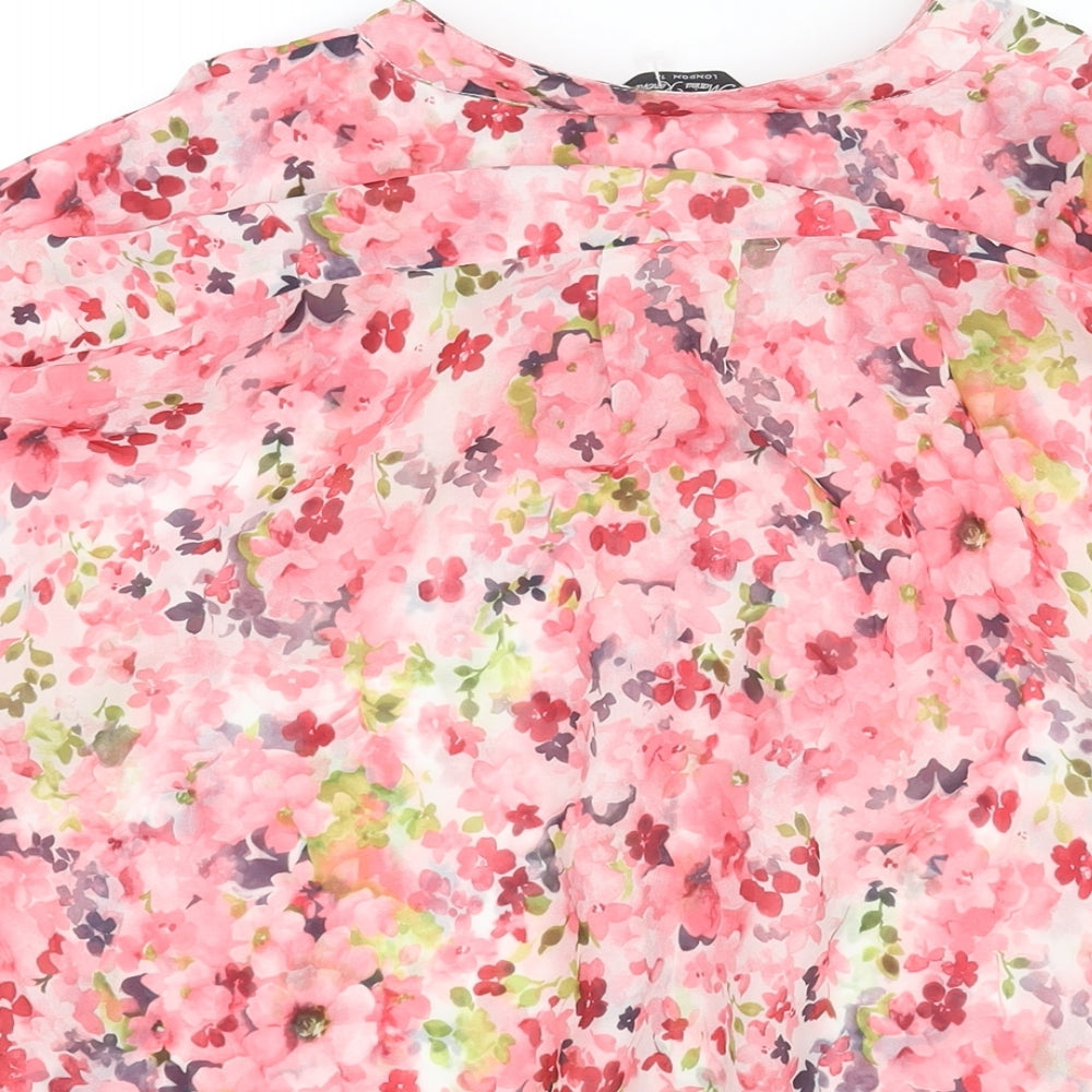 Womens UK Size 12 Marina Kaneva Pink Basic Blouse