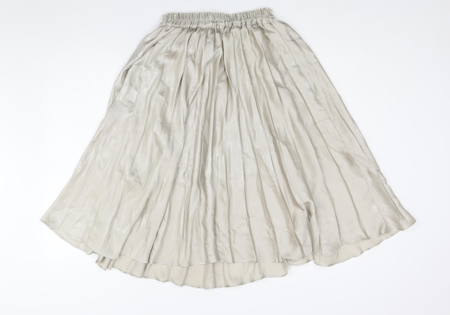 H&M Womens Grey Polyester Flare Skirt Size 8