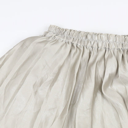 H&M Womens Grey Polyester Flare Skirt Size 8