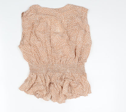 Womens UK Size 10 H&M Brown Camisole Blouse