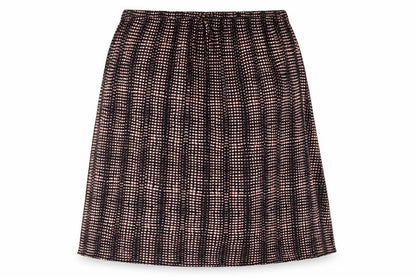 Per Una Womens Black Geometric Polyester A-Line Skirt Size 16 Drawstring