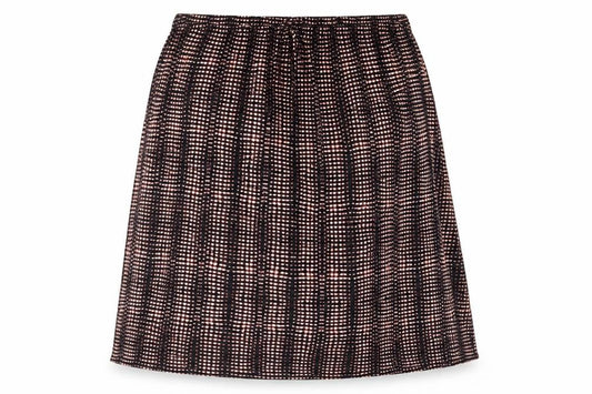 Per Una Womens Black Geometric Polyester A-Line Skirt Size 16 Drawstring