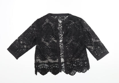 Womens UK Size S NEXT Black Kimono Blouse