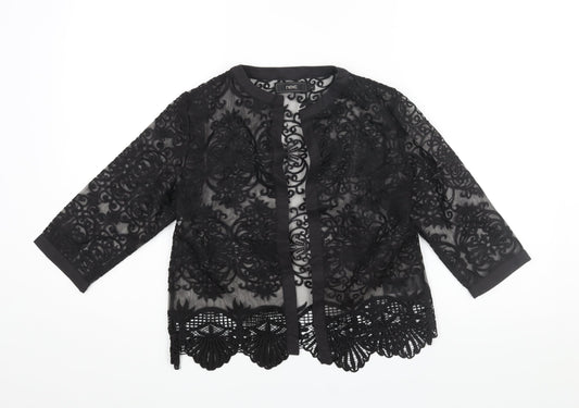 Womens UK Size S NEXT Black Kimono Blouse