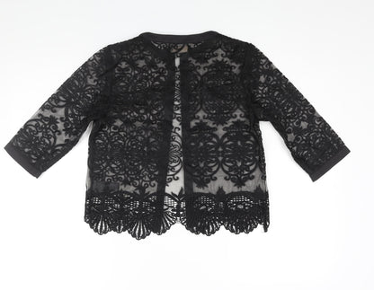 Womens UK Size S NEXT Black Kimono Blouse