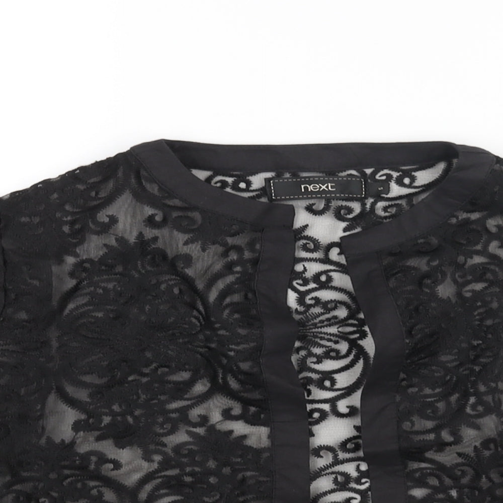 Womens UK Size S NEXT Black Kimono Blouse