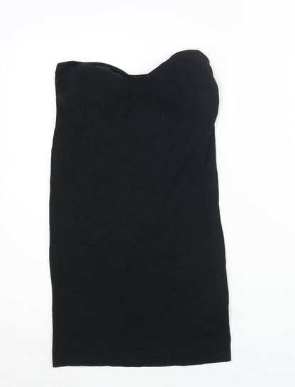 Miss Selfridge Womens Black Cotton Mini Size 14 Sweetheart Pullover