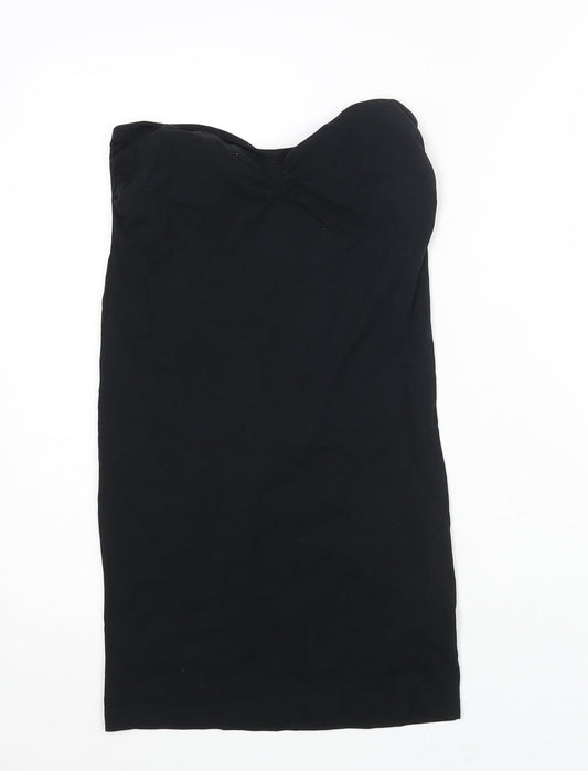 Miss Selfridge Womens Black Cotton Mini Size 14 Sweetheart Pullover